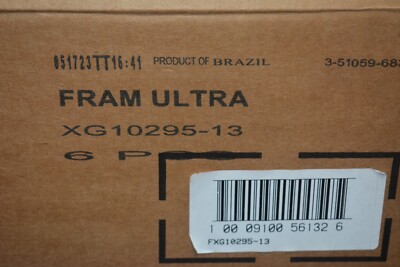 New Case of 6 FRAM Ultra Synthetic Oil Filter, XG10295