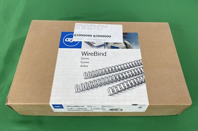 GBC Premium White 1/4'' 3:1 Twin Loop Wire 9775009, Box of 100