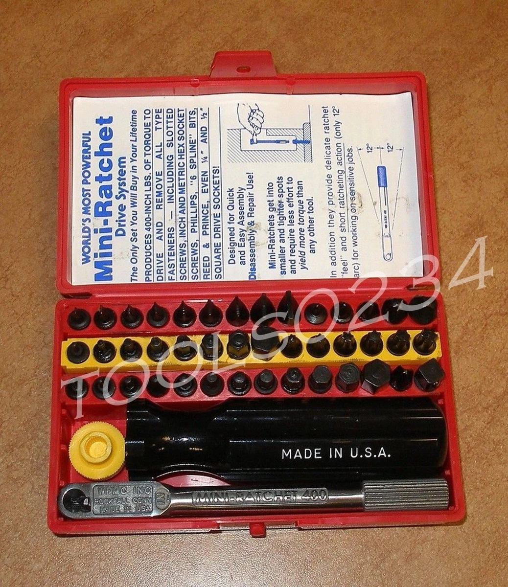 WFMC WF-4-52 52 Pc Super Deluxe Mini Ratchet Tool Bit Set Wadsworth Falls  eBay