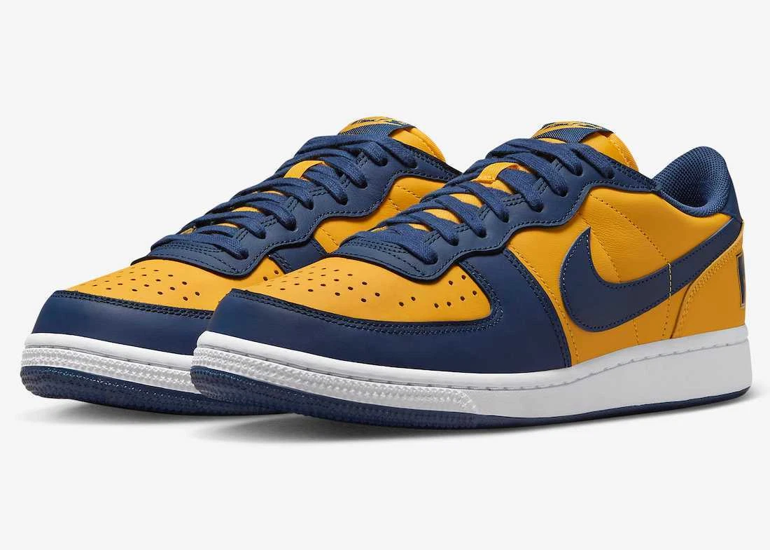 Nike Terminator Low University Gold and Navy Michigan FJ4206-700 Men US 6 - 12