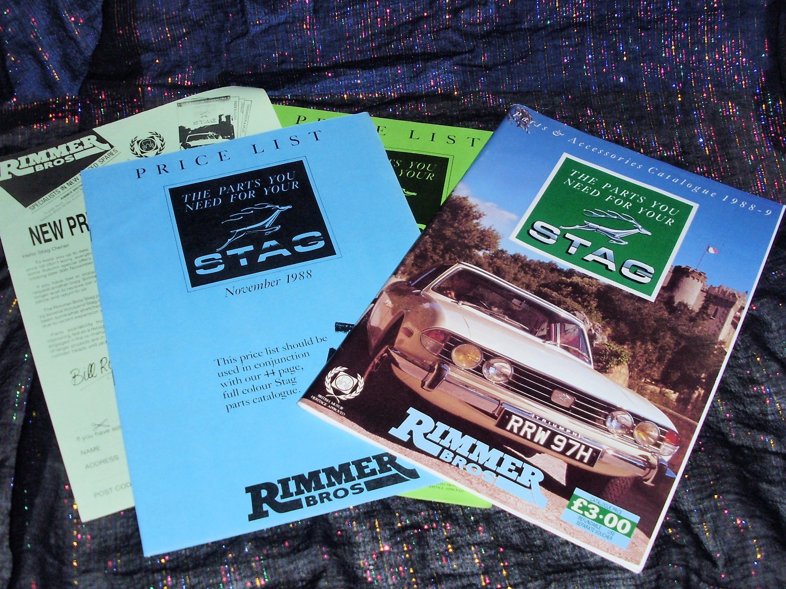 Rimmer Bros Triumph Stag Mk 1 & 2 Parts & Accessories Catalogue 1988