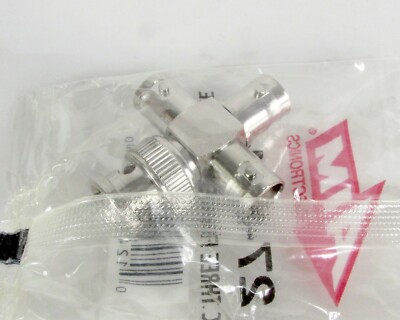 Lot of (98) Aim 27-8144 Quad Adapter BNC M-F-F-F Nickel Plate
