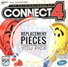 Connect 4 Replacement Pieces Game Legs and Red or Yellow Checkers 2016-2020 UPic