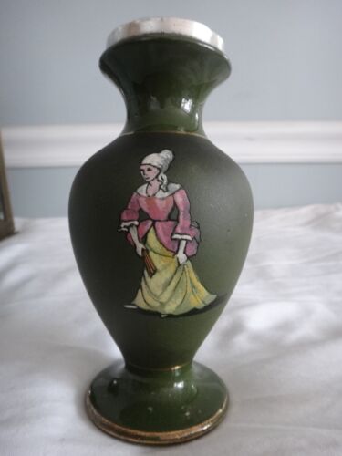 Sterling Silver Rim Porcelain Bud Vase H. Bourne 1906 Taylor, Tunnicliffe, & Co. - Picture 3 of 8