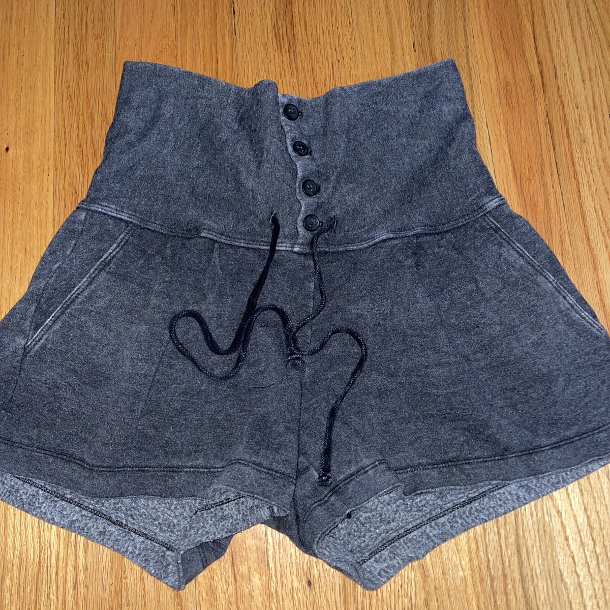 Grey high waisted shorts shop