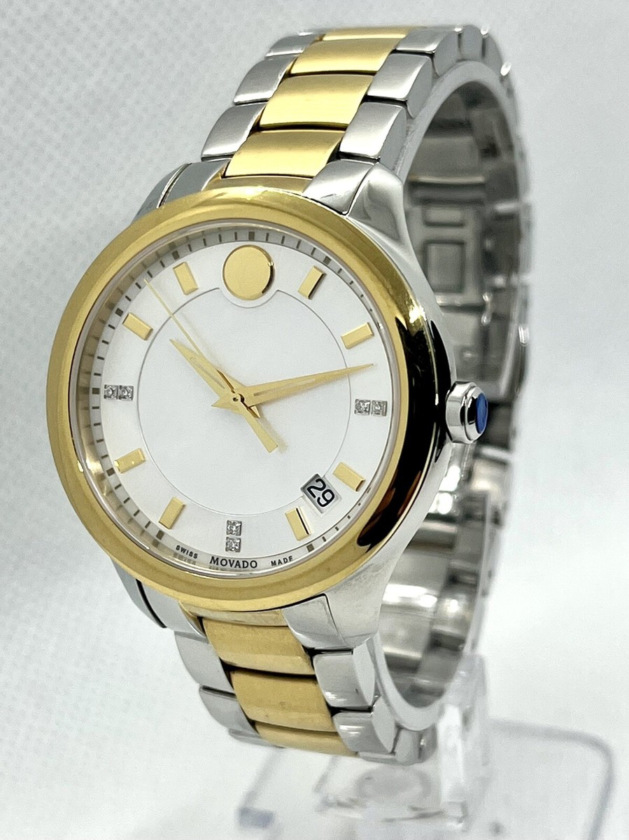 Movado Bellina Diamond 36mm Two Tone Steel MOP Dial Ladies  display picture 2