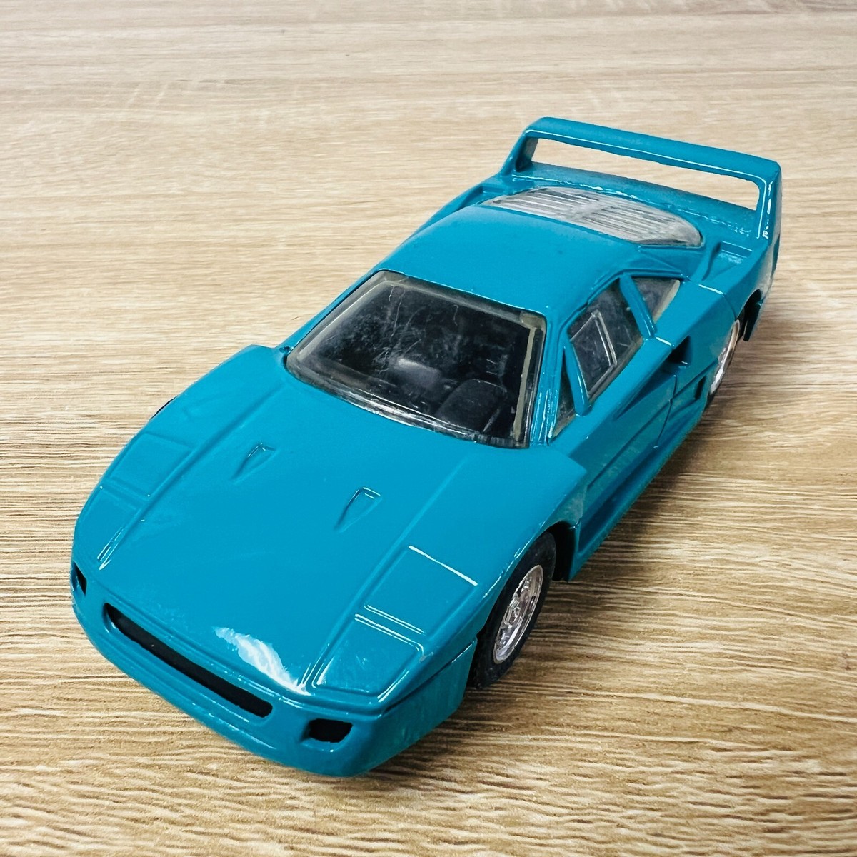 Ferrari F40 Turquoise Teal Blue TootsieToy Diecast Model Car 4.5