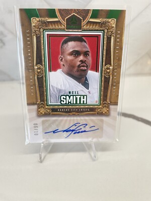 2024 Panini Luminance Neil Smith Portrait Green Signatures Auto /10 Chiefs RARE!