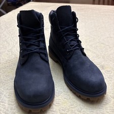 Timberland 6" Premium Waterproof Boots 3793A Blue Nubuck Size 6 Youth MINT 