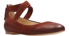Clarks Grace Anna Burgundy Nubuck Women's Flat Shoes Size UK 4 1/2 D