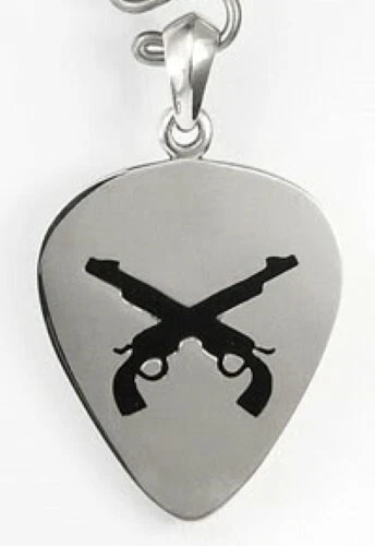 КРЕСТ ПИСТОЛЕТ КОВБОЙ ГИТАРА МЕДИАТОР 925 ПРОБЫ МУЖСКОЙ КУЛОН ДЛЯ ОЖЕРЕЛЬЕ ЦЕПОЧКА - Изображение 2 из 4