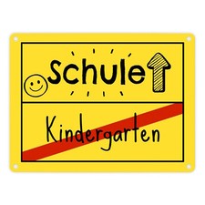 Zur Einschulung Metallschild in 15x20 cm mit ...