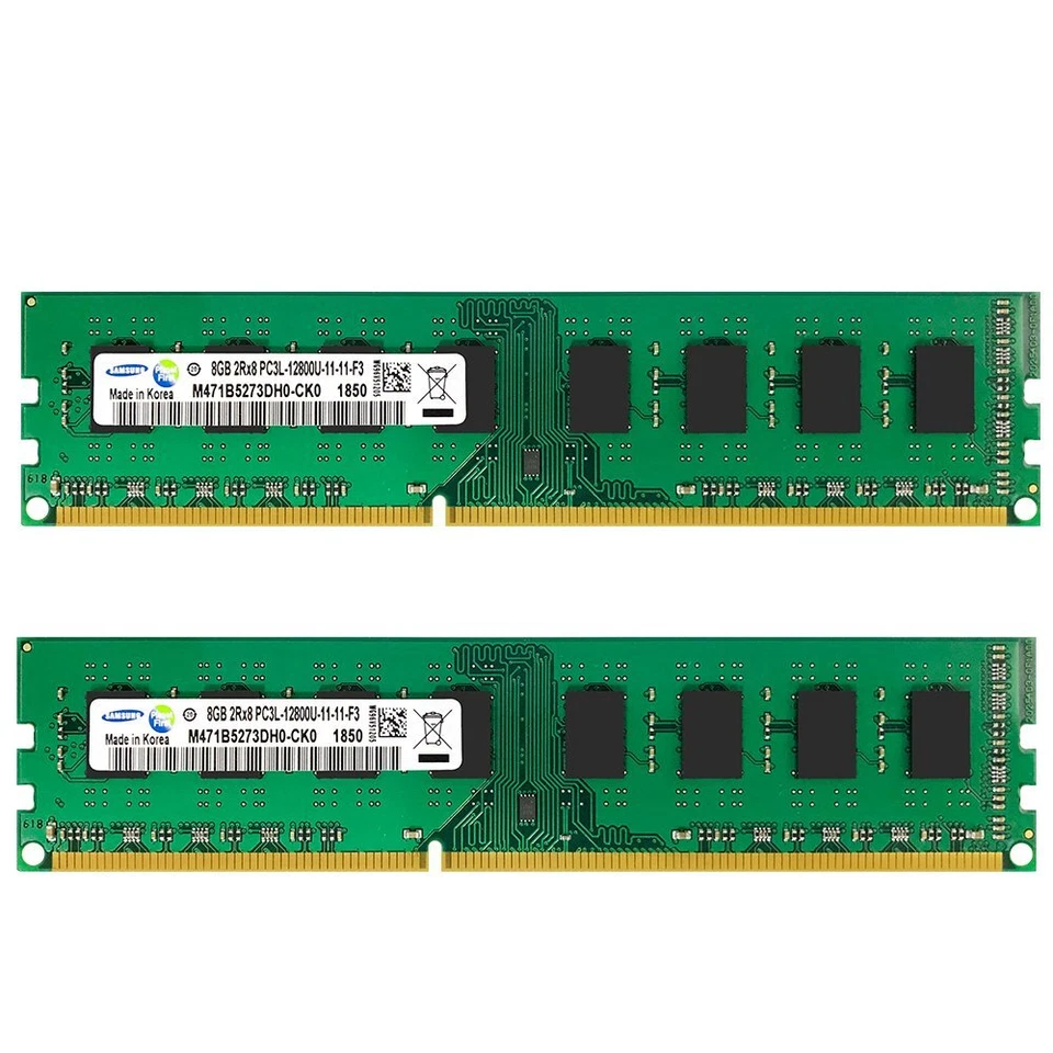 Samsung 16GB Kit 2x 8GB DDR3L 1600MHz 1.35V PC3L-12800U DIMM Desktop Memory RAM - Image 3 of 4