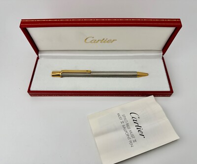 【カルティエ】ボールペン　STYLO BILLE MUST II Vintage Cartier Stylo Bille Must II Brushed Gold Plated Ballpoint