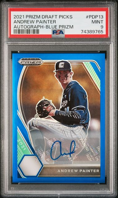 2021 Prizm Draft Picks Andrew Painter Autograph Blue Parallel