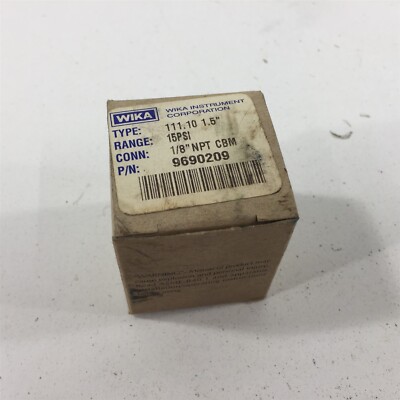 WIKA 9690209 Pressure Gauge 1-1/2'' 15PSI 1/8'' NPT Type 111.10
