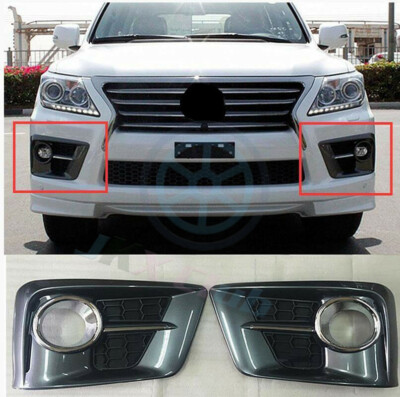 For Lexus LX570 2013-2015 A Pair 2x ABS Chrome Front Fog Light