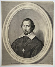 Francois Mallier Houssay Portrait Engraving Girard Gregoire Huret Troyes XVII°