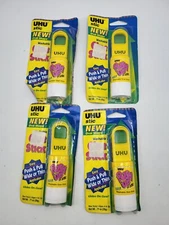 Vintage NOS UHU Stic Push Up Glue Sticks Lot of 4 1990s 2000s Fun Retro Package