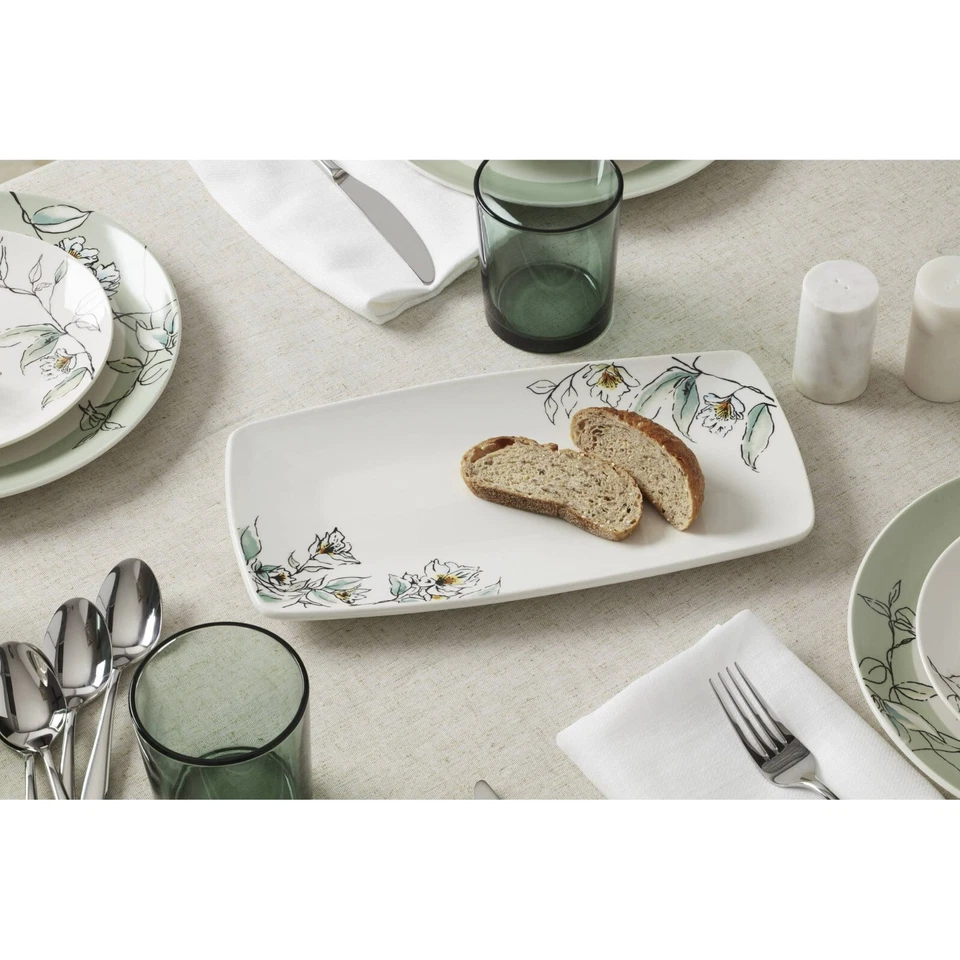 Фарфоровый сервировочный поднос Oneida Entertain 365 Botanica Hors d'Oeuvres БЕСПЛАТНАЯ ДОСТАВКА - Изображение 3 из 4