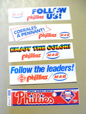 MLB - Philadelphia Phillies Bumper Stickers (Lot of 5) - EXCELLENT - VINTAGE