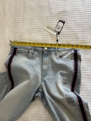 Tommy Hilfiger Women's Tribeca Skinny Heritage Denim Size 12 Blue Jeans Stripe’s - Picture 7 of 14