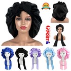 Sleeping Bonnet Hair Wrap Silk Satin Cap Women Elastic Night Soft Hat Headwear