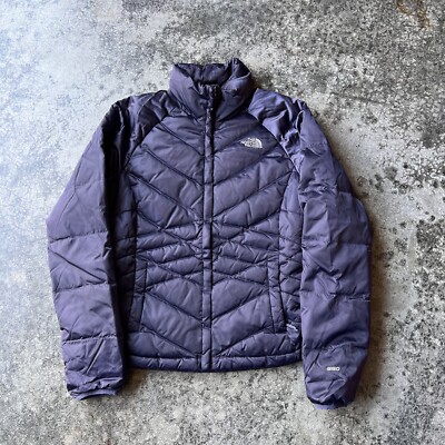 The North Face TNF 550 Zip Up Quilt Puffer Jacket Womens Size Small Blue  Navy | eBay
