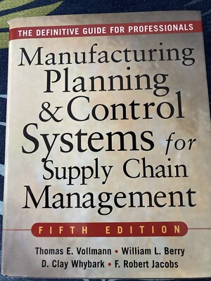 Manufacturing Planning and Control Systems von Thomas E. Vollman et etc.