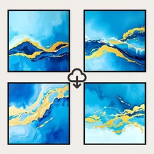 Set 4 Realistic Digital Wall Art Print Modern Home Decor Printable Instant #67