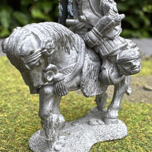Samurai Japanese Knight On Horse Warhammer Nippon Vintage Metal Ninja Preslot - Picture 4 of 4