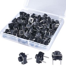 100 Pcs 2 Pin Micro Tact Push Button Switch 6x6x5 mm Momentary Tactile Switch