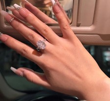 4ct 18k White Solid Gold Oval Lab IGI certified Brand New 