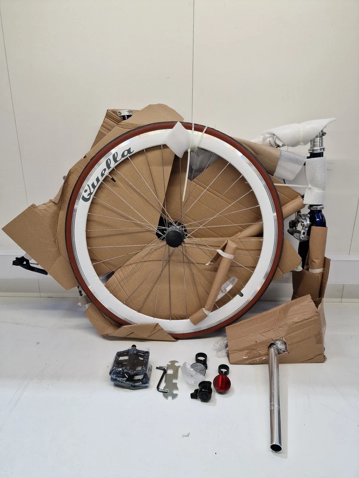 Quella Varsity Oxford Single Speed 700C Wheel Fixie Bike Blue - X-Large 61cm A - Image 2 of 4