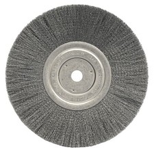 Weiler 01175 8" Narrow Crimped Wire Wheel, .014, 5/8" A.H. TLN-8