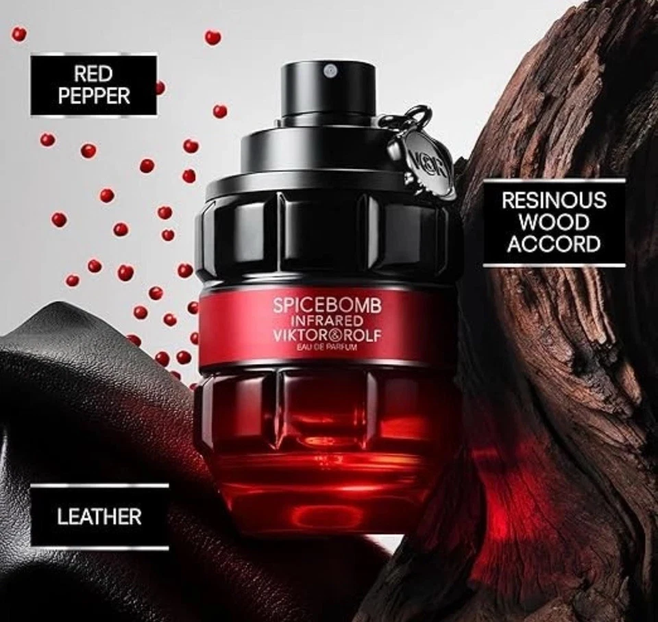 Viktor & Rolf Spicebomb Infrarrojo 3.04oz Eau de Parfume Para Hombre Nuevo y Sellado Foto 2 de 4