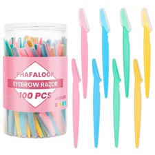 100 Pcs Eyebrow Razor and Face Razor for Women and Men, Safe