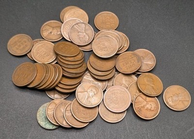 Roll of (50) 1919-S Lincoln Wheat Cents | AVERAGE CIRCULATED