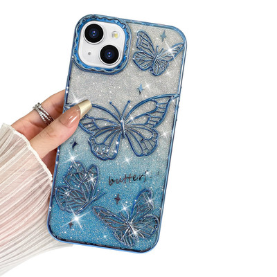 Bitobe Designed For Iphone 13 Cute 3D Butterfly Case Slim Plating Glitter Bling