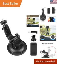 Multi-Angle Car Suction Mount for GoPro & Action Cameras - Phone Compatible