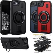 For Apple iPhone 6 6s Kickstand Rubber Ring Holder Rugged Case Protective Cover