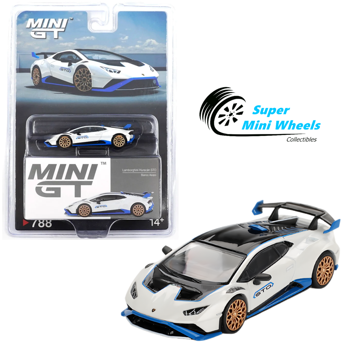 Mini GT 1:64 Lamborghini Huracán STO Bianco Asopo #788 | eBay