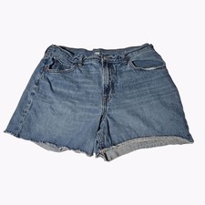 Old Navy Jean Shorts Womens Size 12 High Rise Light Wash Denim Cut Offs