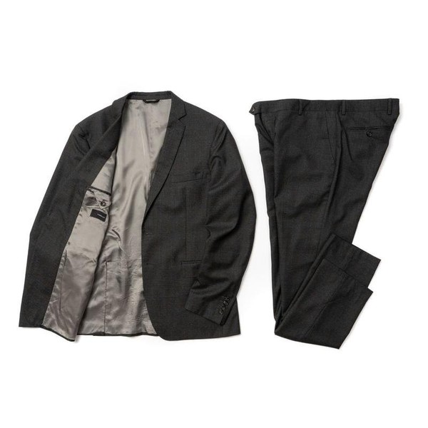 Men Tonello Suit Grey Wool 40 /L / 48