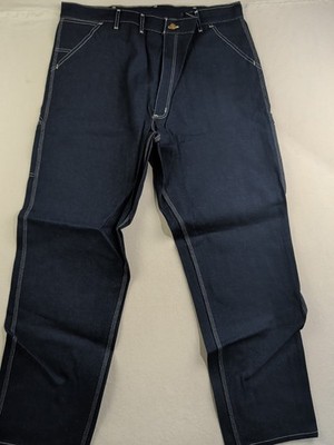 NOS Carhartt B03 DNM Carpenter Straight Mens 44x34 Dark Blue Jean