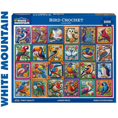 WHITE MOUNTAIN PUZZLES Vogel gehäkelt 1000 Stck. Super Deluxe Puzzle WHITE MOUNTAIN 2047pz