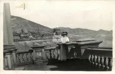 Jerome AZ Arizona United Verde Mine Hotel Porch Woman 1910s RPPC Postcard COPY