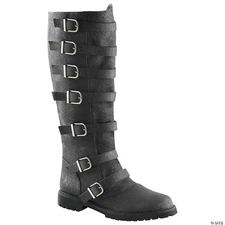 DISTRESSED BOOTS-BLACK SZ 8-9