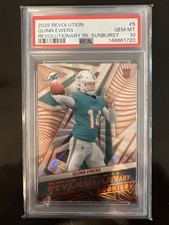 2025 Revolution QUINN EWERS Sunburst /18 #235 RC PSA 10 GEM - POP 1 - DOLPHINS