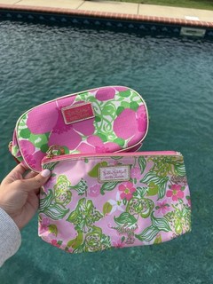 Lily Pulitzer X Estée Lauder Cosmetic / Travel Bag Set of 2